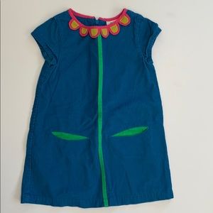 Girls Mini Boden Appliqué Corduroy Dress 3T 4T